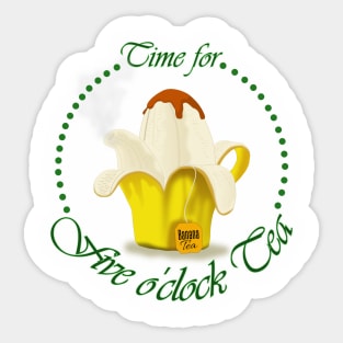 Banana Teapot Design Sticker